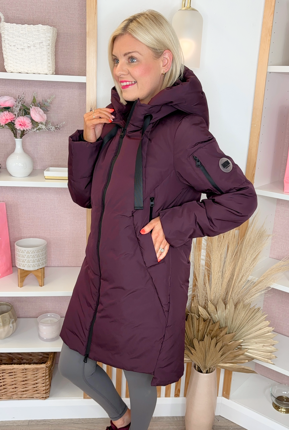 Puffer Coat (Berry)
