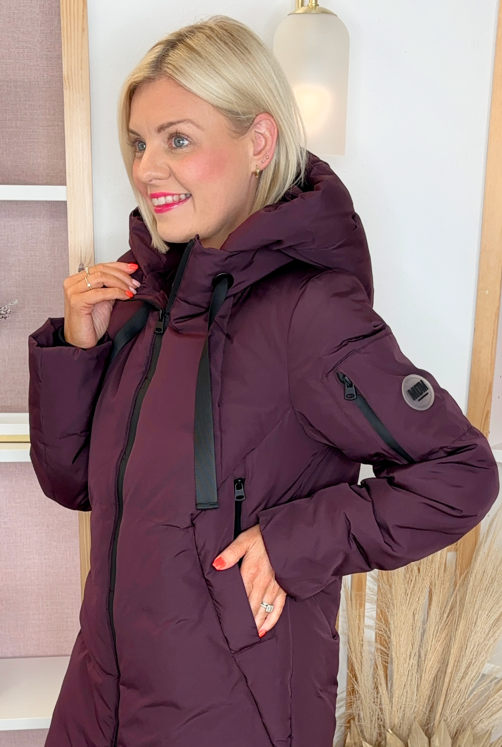 Puffer Coat (Berry)