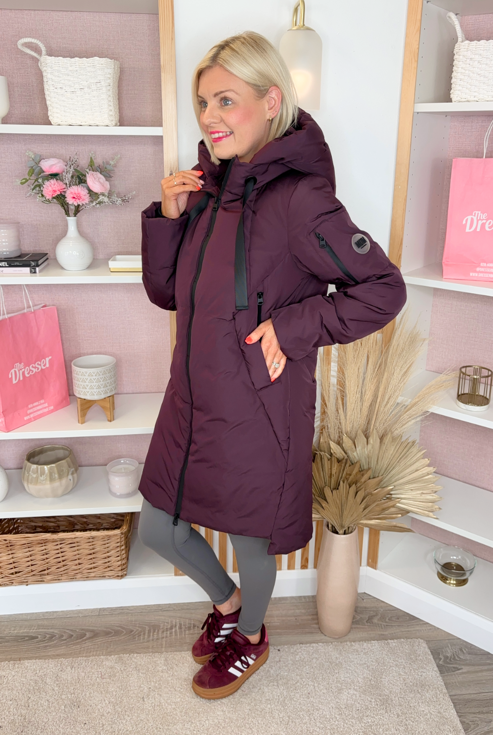Puffer Coat (Berry)