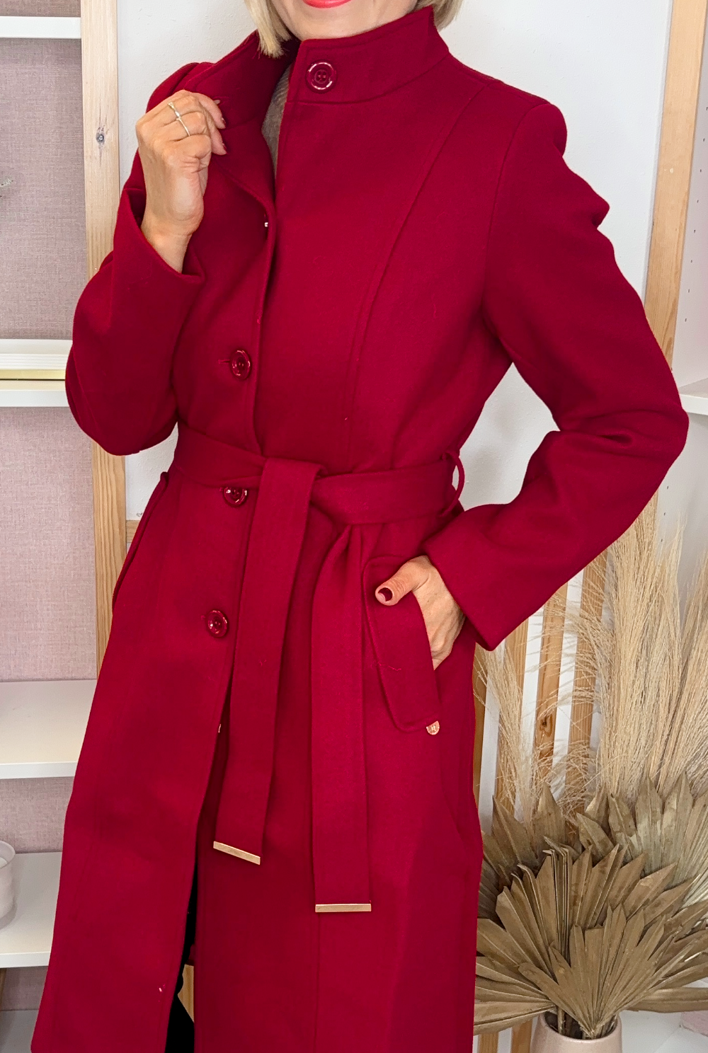 Red Tailored Coat
