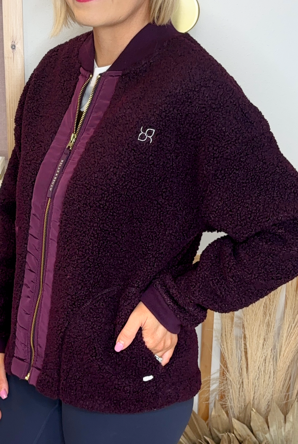 Relax & Renew Heidi Plum Bomber Jacket