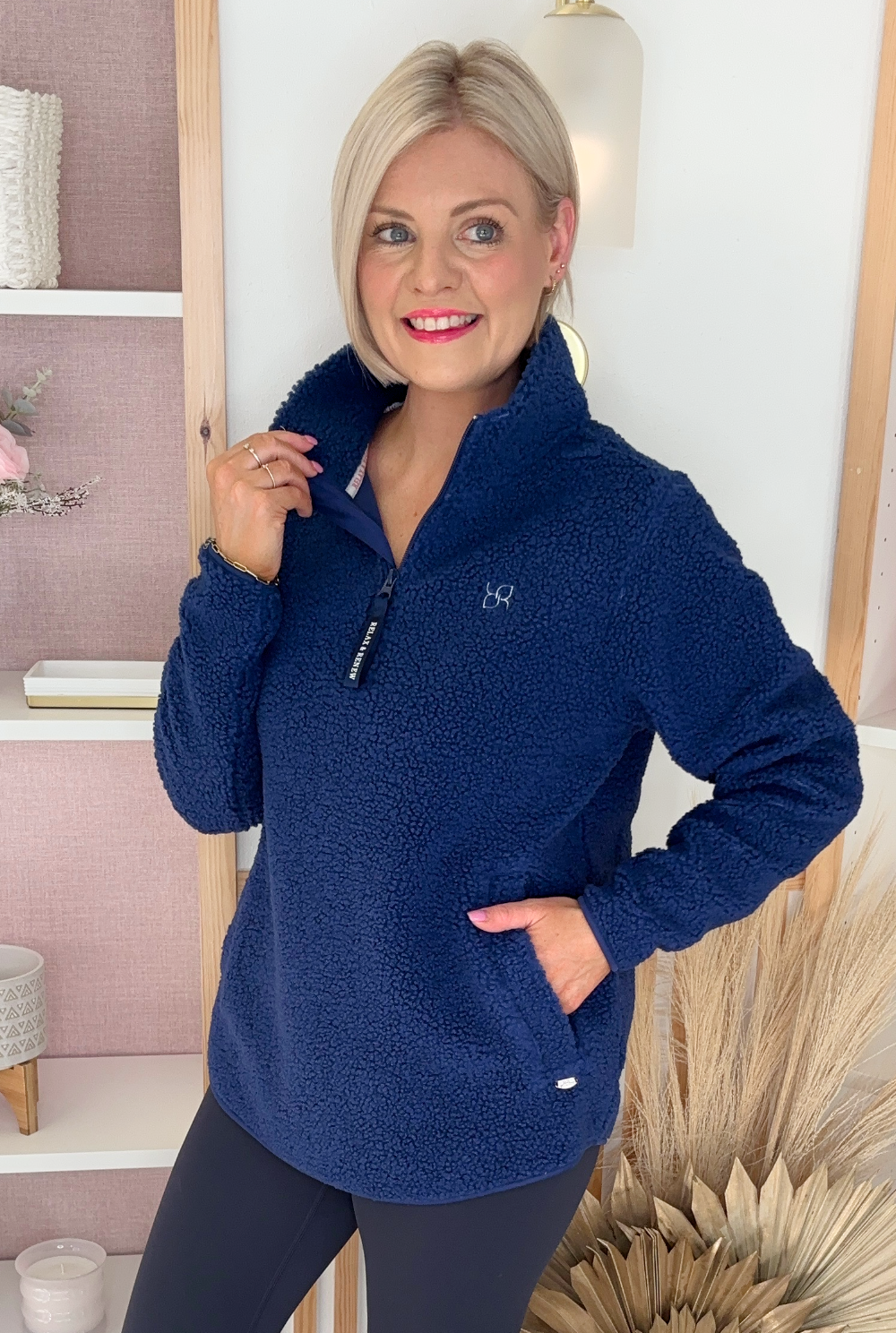 Relax & Renew Julia Half Zip (Blue)