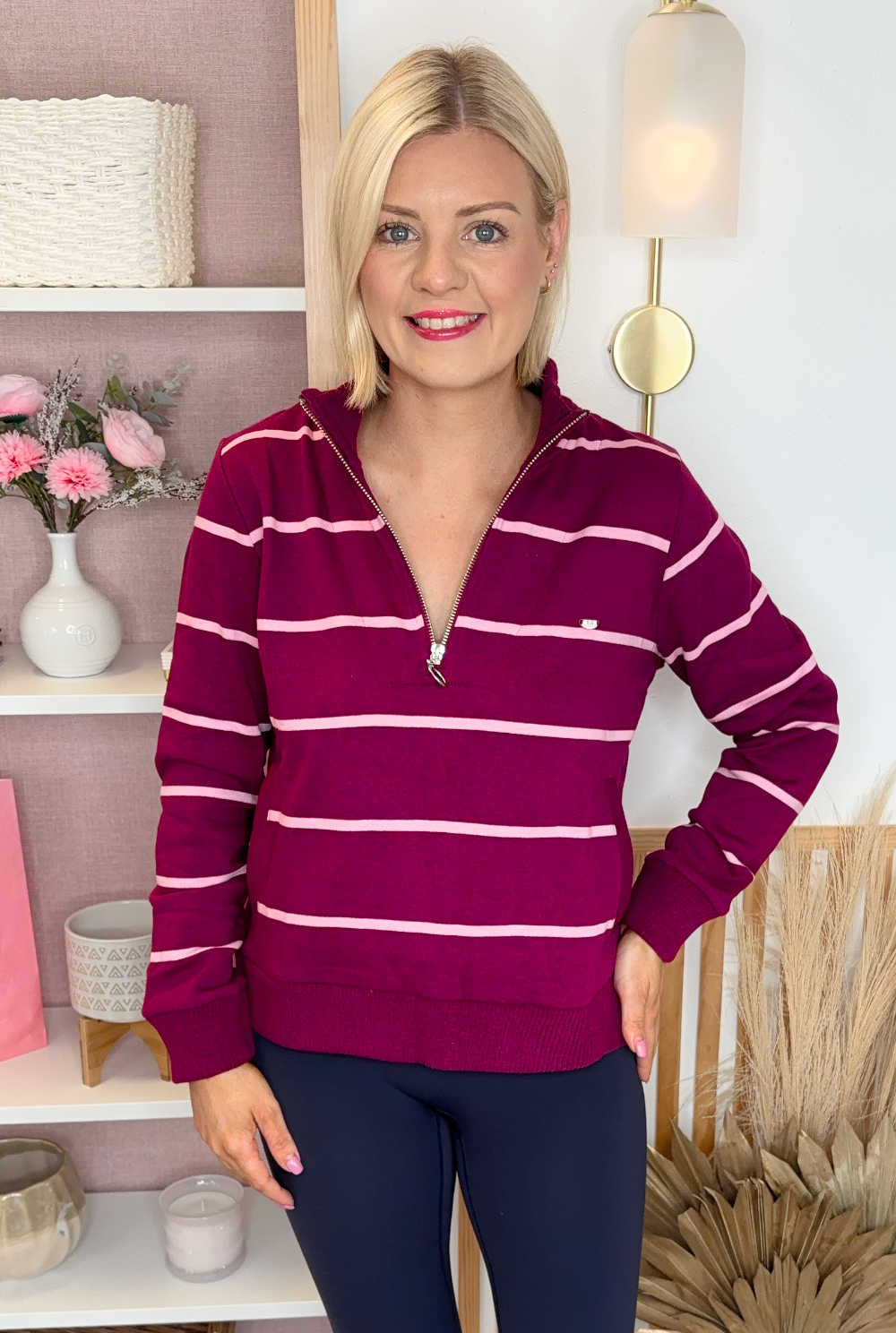 Relax & Renew Molly 1/2 Zip (Grape)