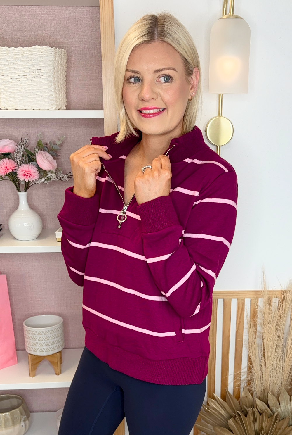 Relax & Renew Molly 1/2 Zip (Grape)