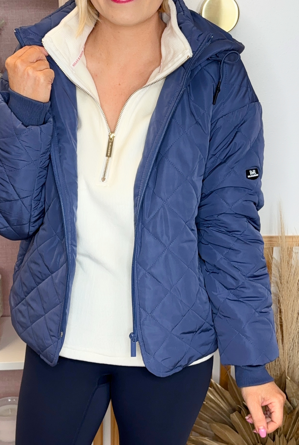 Relax & Renew Steph 1/2 Zip (Cream)