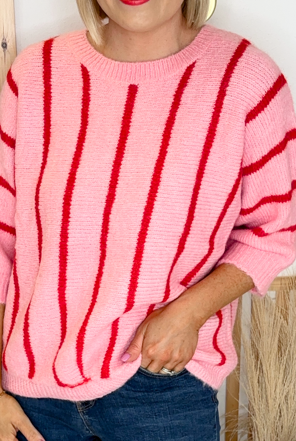 Sherry Half Sleeve Jumper (Pink)