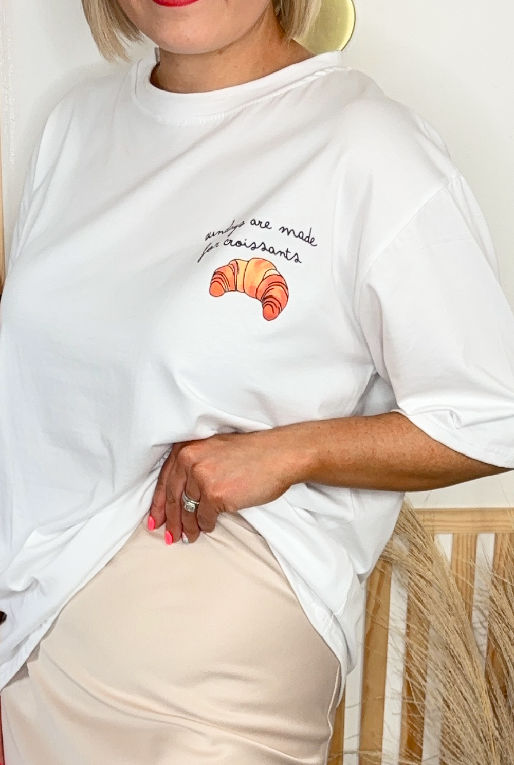 Sundays are for Croissants Tee (White)