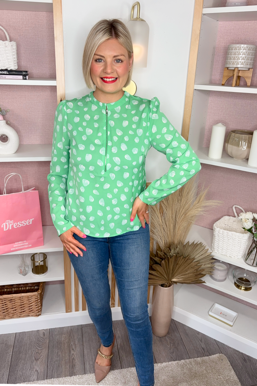 Sutton Zipped Top (Green)