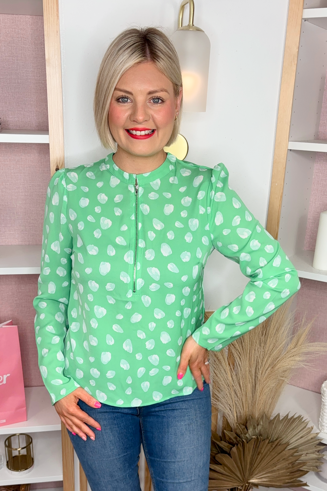 Sutton Zipped Top (Green)