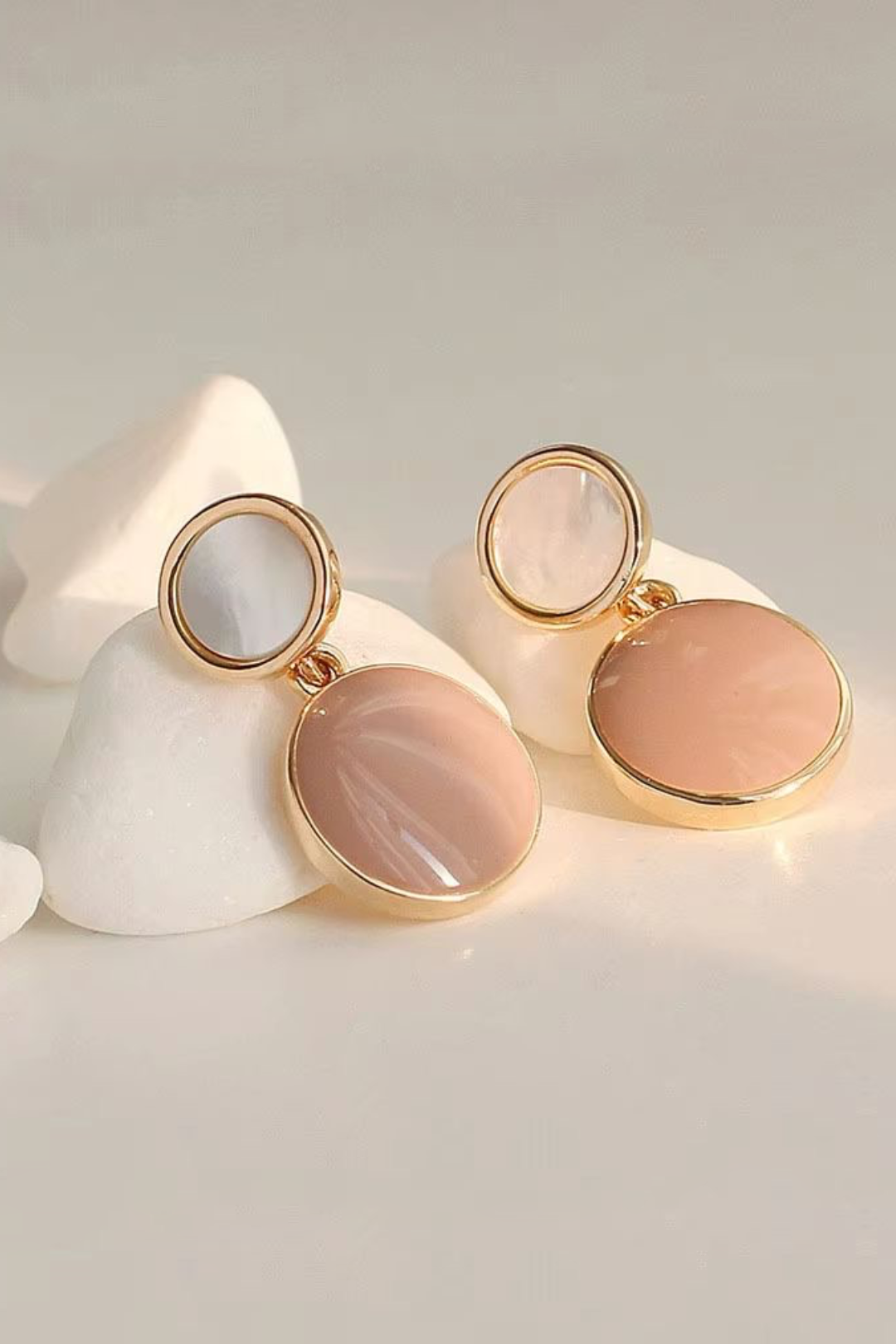 Tissue Pink Drop Earring