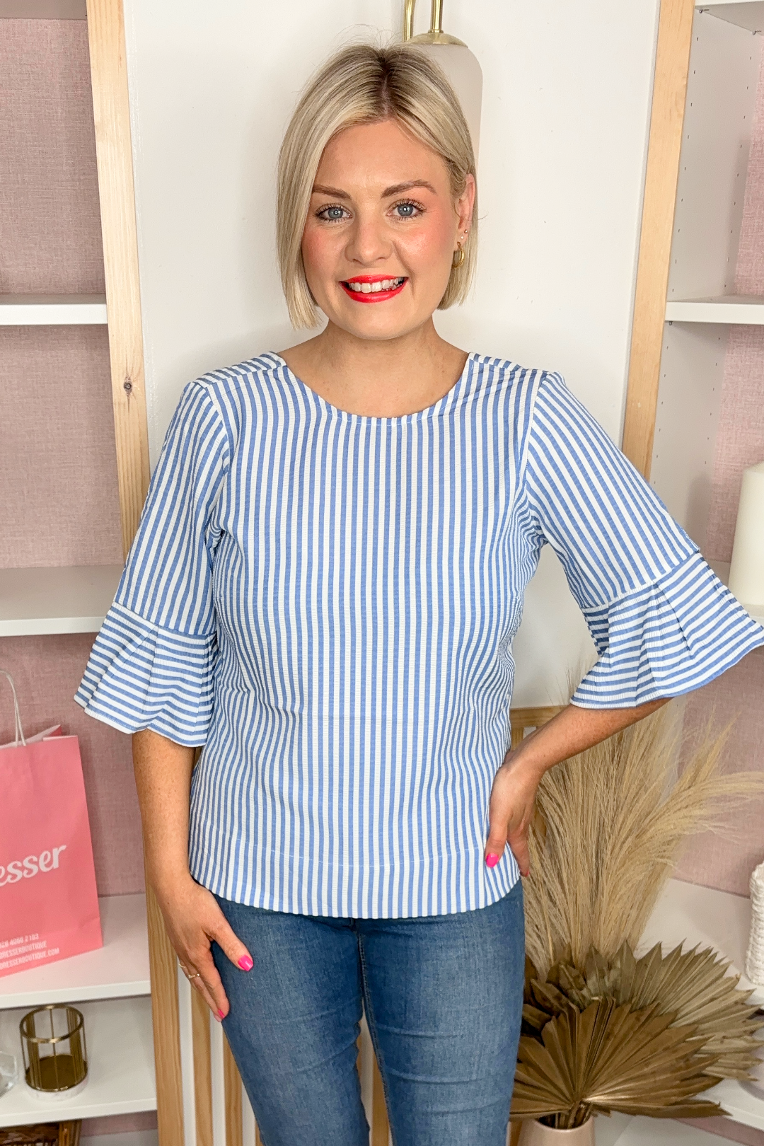 True Blue Stripe Top